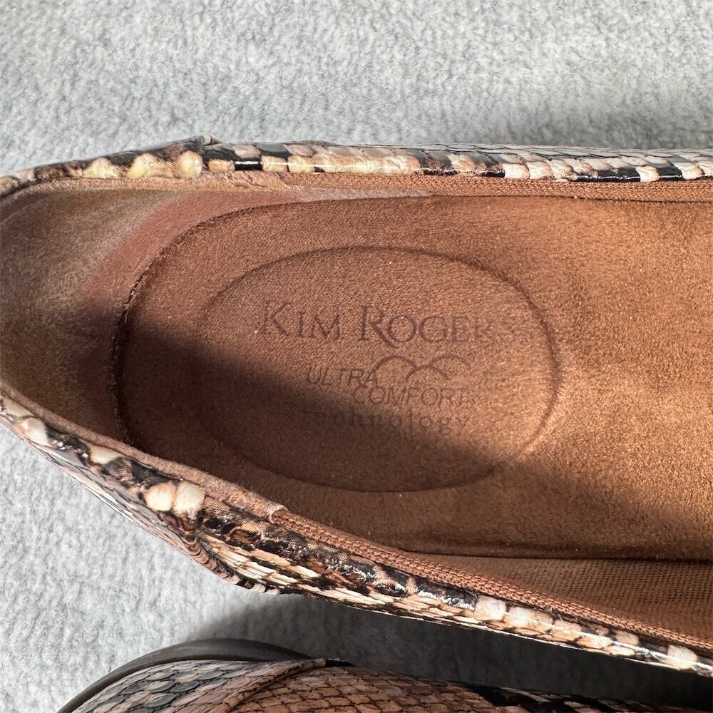 Kim Rogers Blayne Loafers Womens Size 10 Snakeskin - Picture 7 of 11